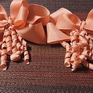 No Boundaries Orange Hair Accessories Satin Bows